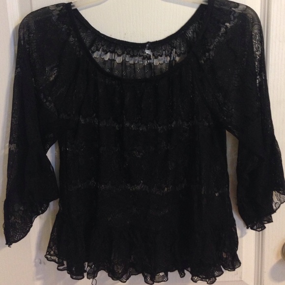 See through long flowy sleeve