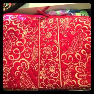 Vera Bradley 17" Laptop Sleeve in Twirly Bird Pink