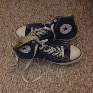 Navy Converse high top (9.5 womens, 7.5 mens)