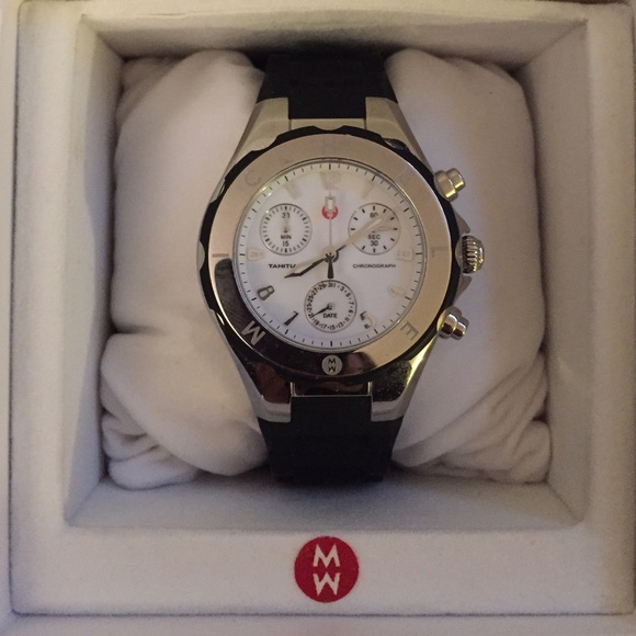 Michele Tahitian Jelly Bean Watch (Black)