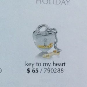 Key to my heart pandora charm