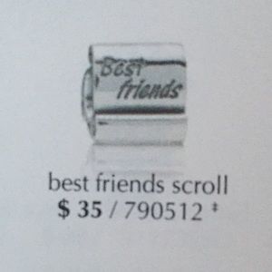 Best friend scroll charm