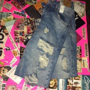 Zara Distressed Boyfriend Jeans