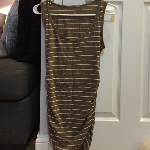 Beige Striped Tank top