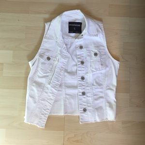 White Denim Vest
