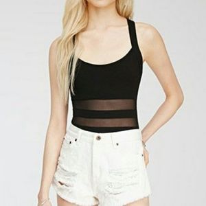 Mesh Stripe Bodysuit