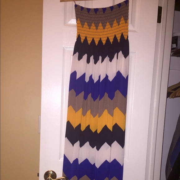 Chevron maxi dress