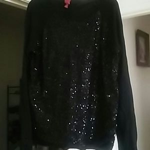 Black sequence sweater