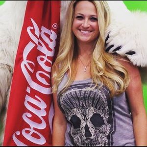 Skull high low tank top