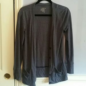 Grey/Blue Cardigan Sweater