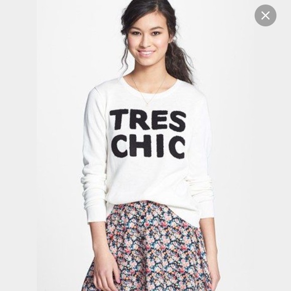 tres chic white sweater from Nordstrom