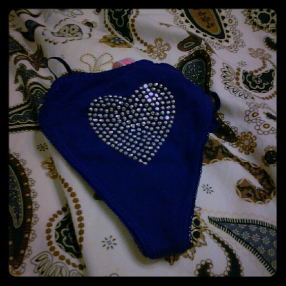 Royal Purple lace back thong