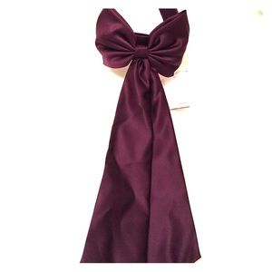 David's Bridal Plum Flower Girl Sash *New