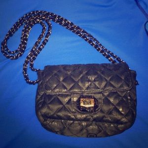 Victoria's Secret black puffy purse