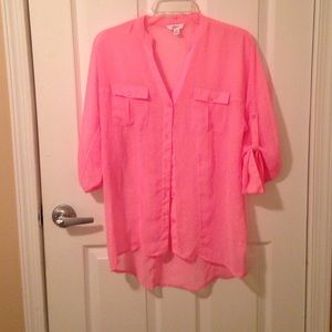 Brand new pink see through cover up