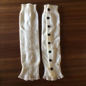 Off-White Knit Leg Warmers - NWOT