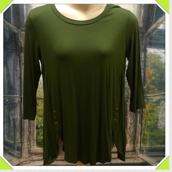 CUTE TOPS IN BLACK, OLIVE, FUCHSIA & OATMEAL! - Picture 2 of 3