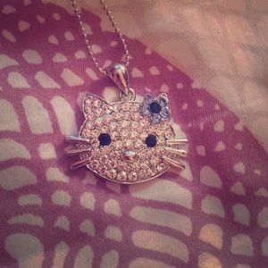 Hello kitty bejeweled necklace