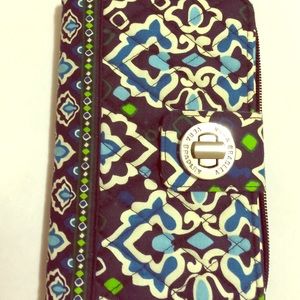 Vera Bradley Turn Lock Wallet in Ink Blue