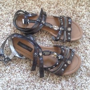 Silver American Eagle Gladiator Sandals size 7
