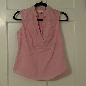 Pink eyelet tank