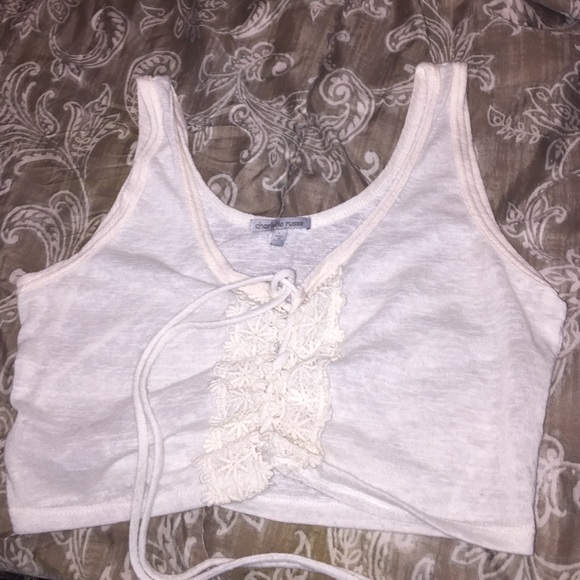 White Crop Top Charlotte Russe