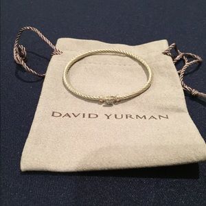 David Yurman 3mm Cable Heart Bracelet