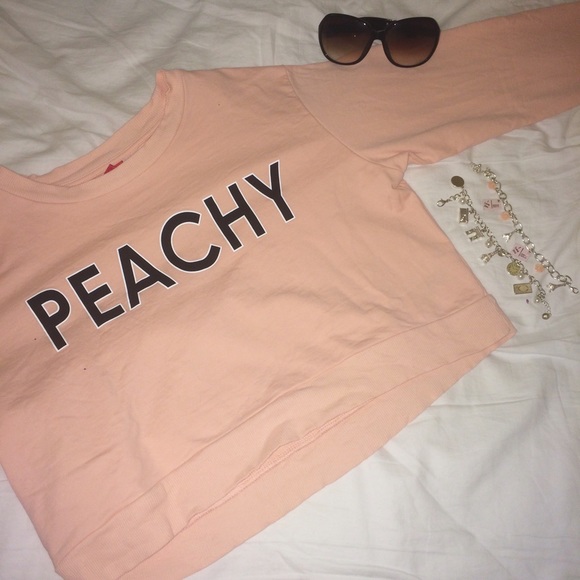 Peachy cropped hoodie