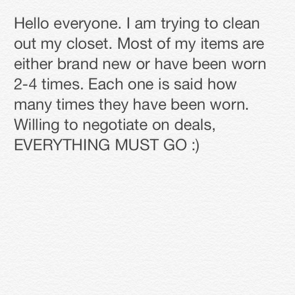 Everything must go sale :)willing to negotiate  💗