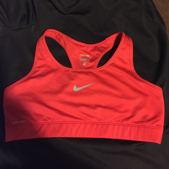 Red Nike sports bra