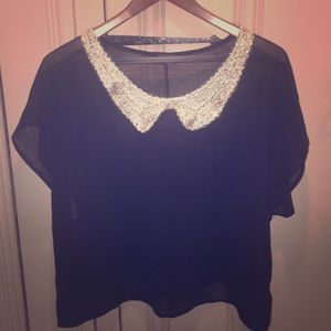 Gold Collar Top