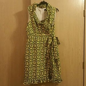 Yellow and Green Dress