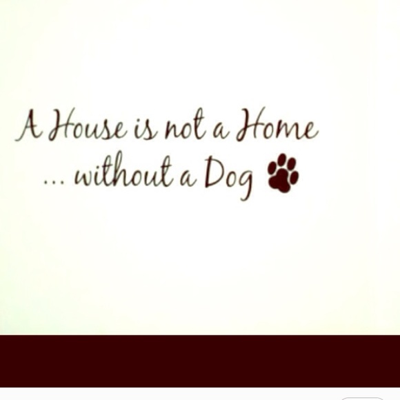 A House is not a Home without a Dog wall decal