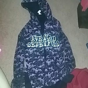RARE Avenged sevenfold a7x pink deathbat hoodie