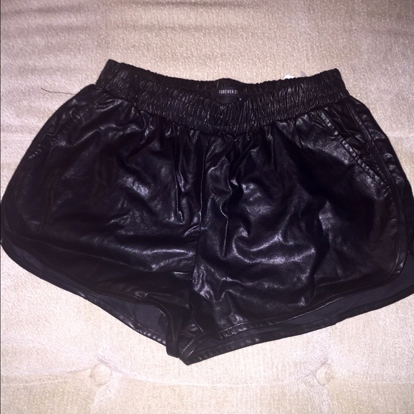 Forever 21 leather shorts