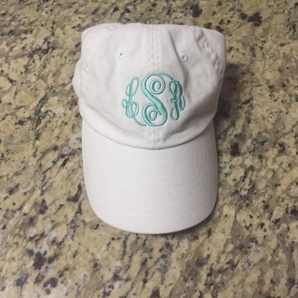 Monogram Baseball Hat white LSR