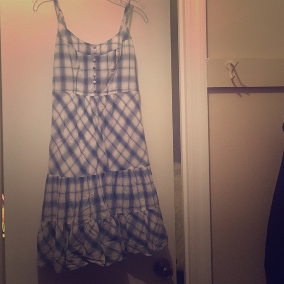 American Eagle Blue Plaid Sundress