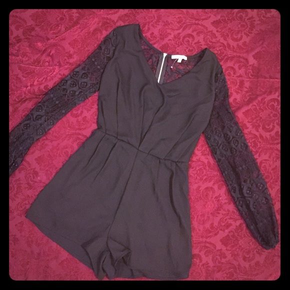 Black Lace Romper