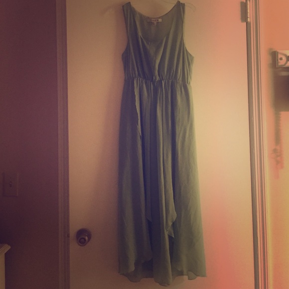 Sheer Green Midi Dress