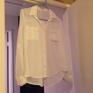 See through button up