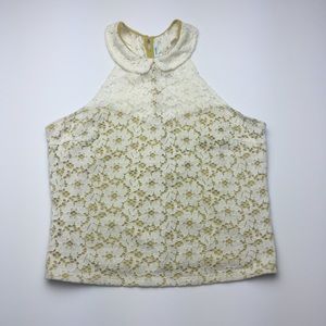 Kimichi Blue- High Neckline Lace Top