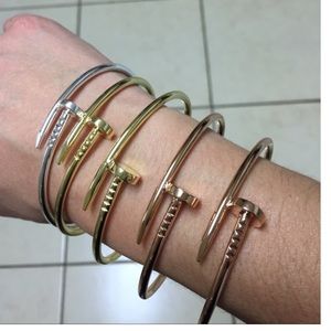 Rose gold nail bangle