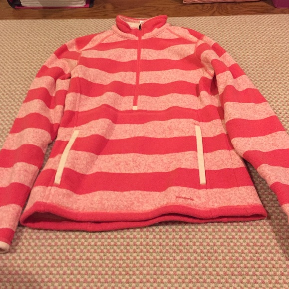 Patagonia Jackets & Blazers - Patagonia Pink Striped QuarterZip Fleece