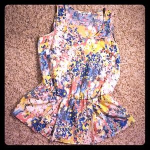 Floral peplum top