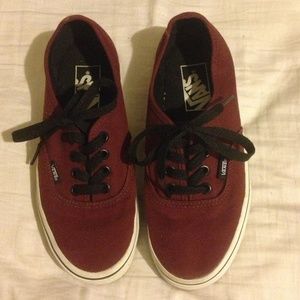 Maroon vans authentic burgundy