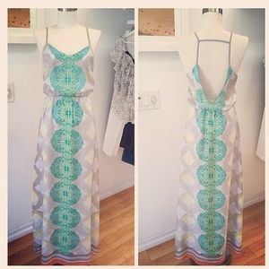 Aryn K Silk Printed Maxi