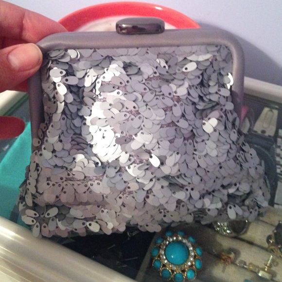 NWOT Matte Sequin Banana Republic Evening Clutch
