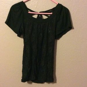 Black lace top