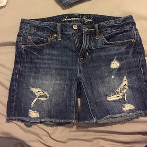 American Eagle Ripped Biker Shorts