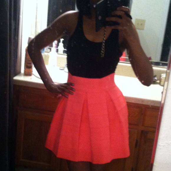 Hot Pink! Structured Skirt